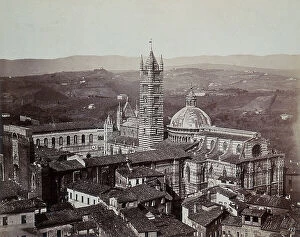 Giovanni Pisano Collection: View of Siena with the Cathedral and the Baptistery