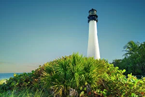 Beachgrass Collection: Florida, Key Biscayne, Bill Baggs Cape Florida State Park, Cape Florida Lighthouse