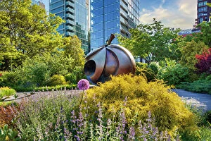 Greenspace Collection: New York City, Manhattan, Pier 45, Hudson River Park's Apple Garden, located at Charles St