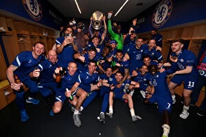 Club Soccer Collection: Manchester City and Chelsea Celebrate UEFA Champions League Victory: Porto 2021